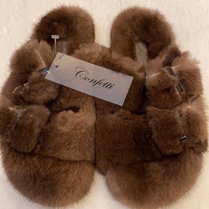 Duckie Confetti Mink Slides